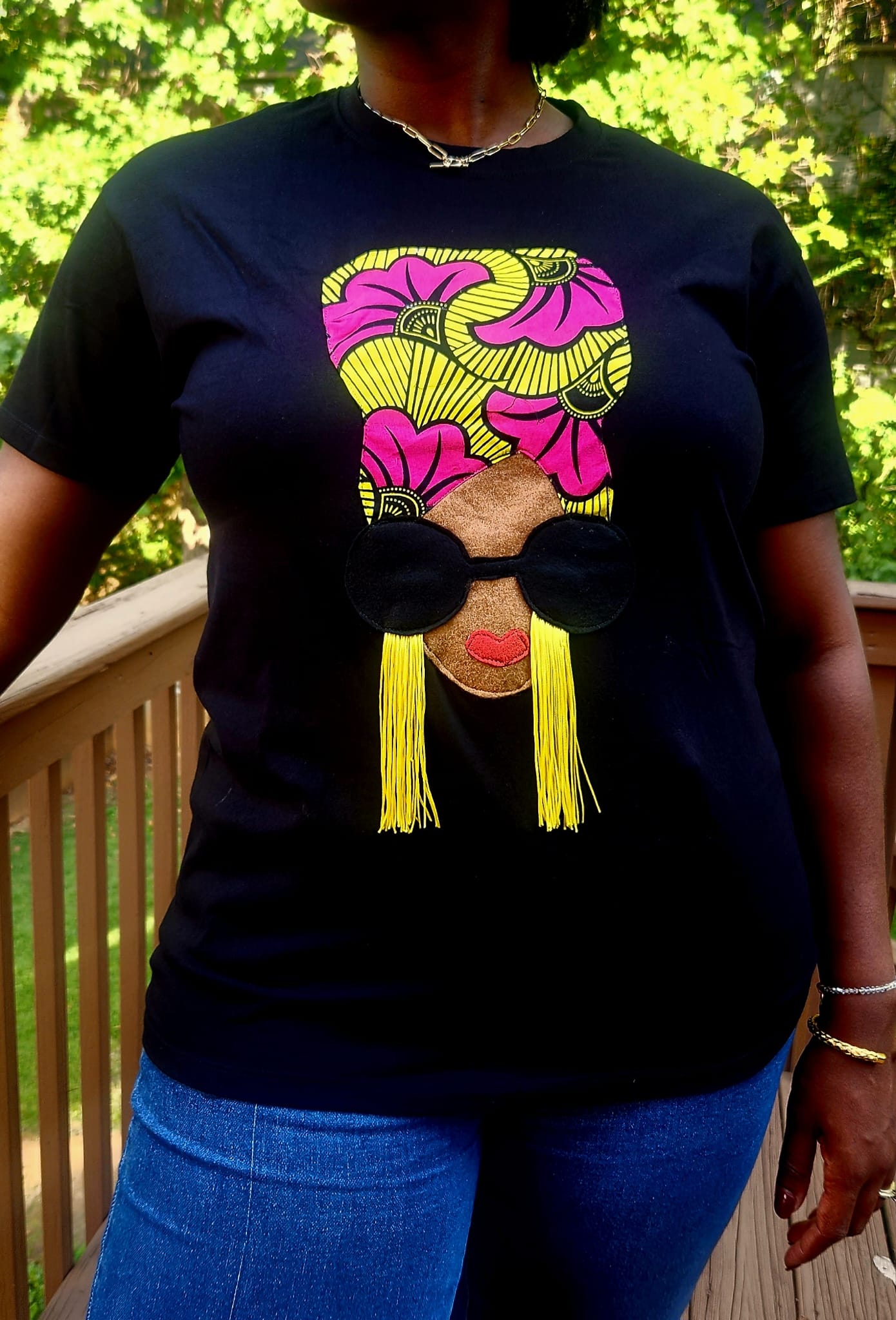 African Queen Tees - Yellow Scarf