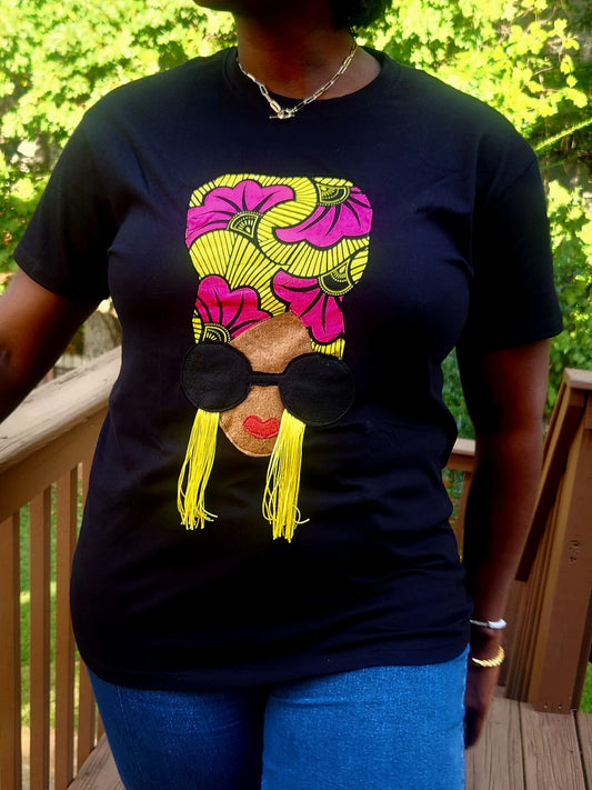 African Queen Tees - Yellow Scarf